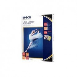 Epson Ultra Glossy Photo Pape, C13S041944BH, foto papier, połysk, biały, R200, R300, R800, RX425, RX500, 13x18cm, 5x7", 300 g/