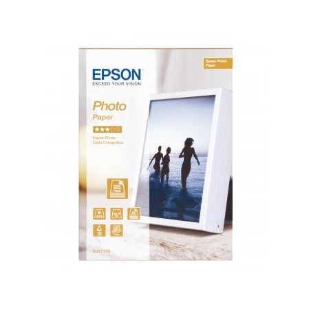 Epson Photo Paper, C13S042158, foto papier, połysk, biały, Stylus Color, Photo, Pro, 13x18cm, 5x7", 194 g/m2, 50 szt., atramen