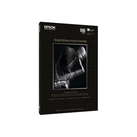 Epson 610/0.914/Traditional Photo Paper, 35.984", 25-pack, C13S045053, 330 g/m2, papier, 610mmx914mm, biały, do drukarek atrame Epson 610/0.914/Traditional Photo Paper, 35.984", 25-pack, C13S045053, 330 g/m2, papier, 610mmx914mm, biały, do drukarek atrame