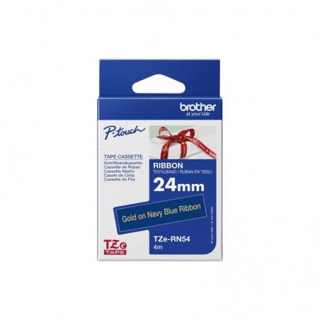 BROTHER P-Touch 24mm dark blue/gold ribbon tape BROTHER P-Touch 24mm dark blue/gold ribbon tape