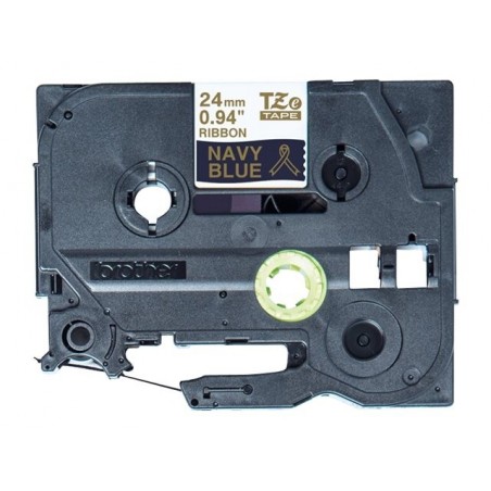 BROTHER P-Touch 24mm dark blue/gold ribbon tape BROTHER P-Touch 24mm dark blue/gold ribbon tape