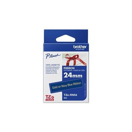 BROTHER P-Touch 24mm dark blue/gold ribbon tape BROTHER P-Touch 24mm dark blue/gold ribbon tape