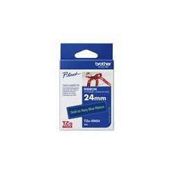 BROTHER P-Touch 24mm dark blue/gold ribbon tape BROTHER P-Touch 24mm dark blue/gold ribbon tape
