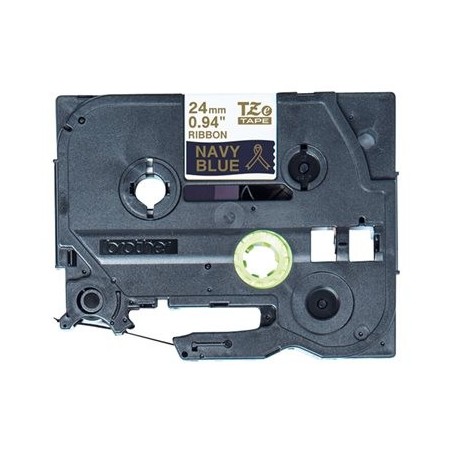BROTHER P-Touch 24mm dark blue/gold ribbon tape BROTHER P-Touch 24mm dark blue/gold ribbon tape