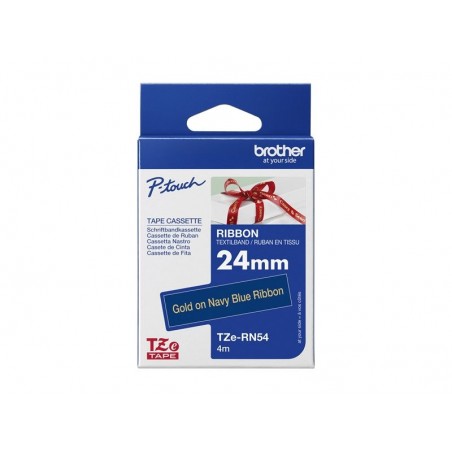 BROTHER P-Touch 24mm dark blue/gold ribbon tape BROTHER P-Touch 24mm dark blue/gold ribbon tape