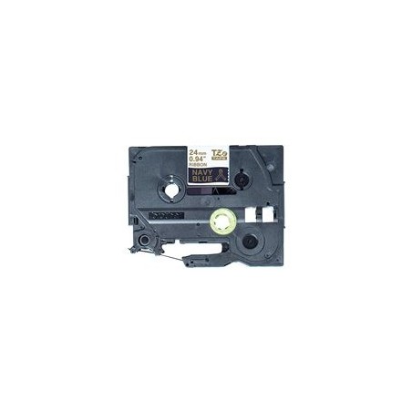 BROTHER P-Touch 24mm dark blue/gold ribbon tape BROTHER P-Touch 24mm dark blue/gold ribbon tape