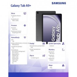 Tablet Galaxy Tab A9+ 11. cali 5G 4/64 GB Szary Tablet Galaxy Tab A9+ 11. cali 5G 4/64 GB Szary