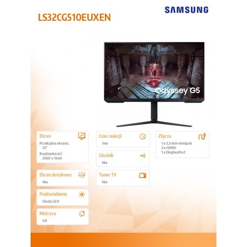 Monitor 32 cale LS32CG510EUXEN  Monitor 32 cale LS32CG510EUXEN