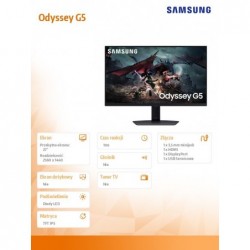 Monitor gamingowy 27 cali LS27DG500EUXEN Monitor gamingowy 27 cali LS27DG500EUXEN