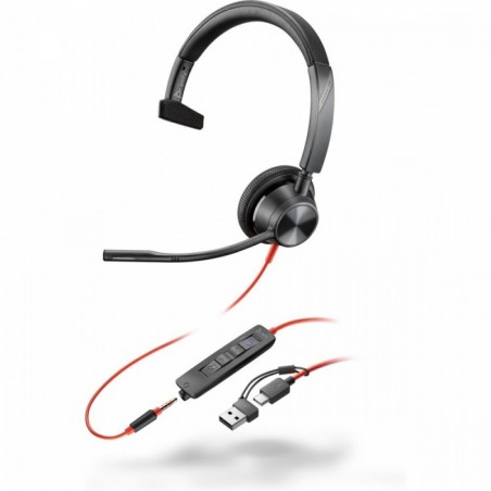 Zestaw słuchawkowy Blackwire 3315 -M USB-C +USB-C/A 8X218AA Zestaw słuchawkowy Blackwire 3315 -M USB-C +USB-C/A 8X218AA