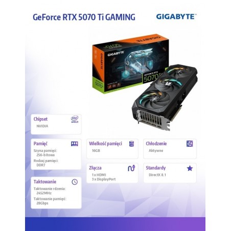 Karta graficzna GV-N507TGAMING OC-16GD Karta graficzna GV-N507TGAMING OC-16GD