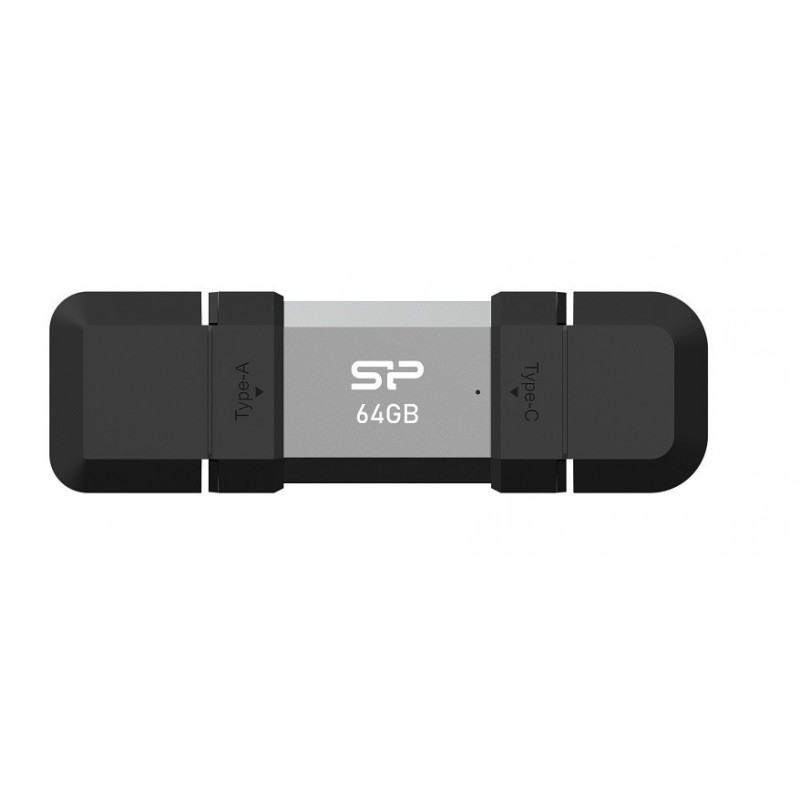 Pendrive C51 64GB USB-A USB-C 120 MB/s Srebrny 
