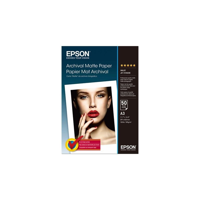 EPSON C13S041344 Papier Epson Archival matte 192g A3 50ark