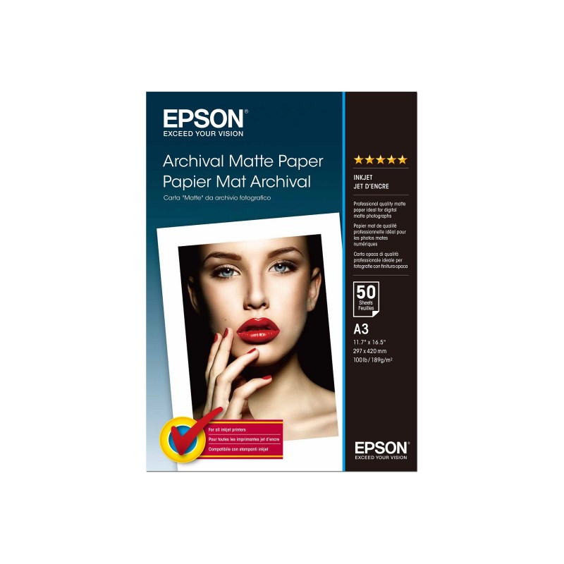 EPSON C13S041344 Papier Epson Archival matte 192g A3 50ark