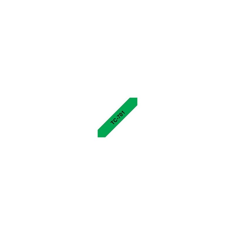 BROTHER TC701 Taśma Brother 12mm BLACK ON GREEN TAPE BROTHER TC701 Taśma Brother 12mm BLACK ON GREEN TAPE