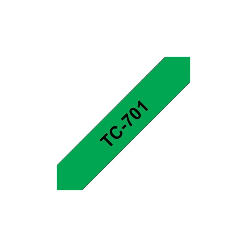 BROTHER TC701 Taśma Brother 12mm BLACK ON GREEN TAPE BROTHER TC701 Taśma Brother 12mm BLACK ON GREEN TAPE