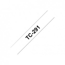 BROTHER P-Touch TC-291 black on white 9mm BROTHER P-Touch TC-291 black on white 9mm