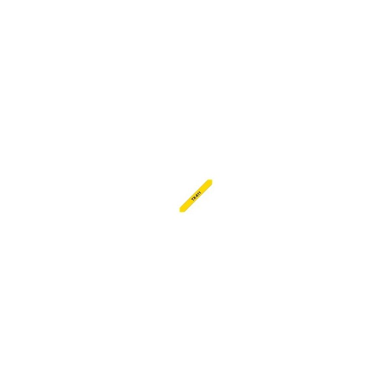 BROTHER TX611 Taśma Brother 6mm BLACK ON YELLOW TAPE BROTHER TX611 Taśma Brother 6mm BLACK ON YELLOW TAPE