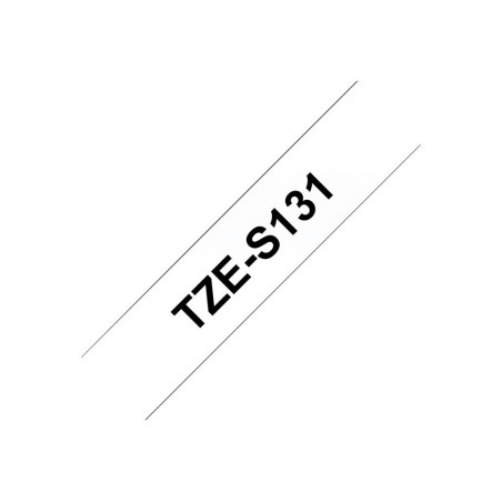 BROTHER TZES131 Taśma Brother 12mm BLACK ON CLEAR ADHESIVE TAPE BROTHER TZES131 Taśma Brother 12mm BLACK ON CLEAR ADHESIVE TAPE