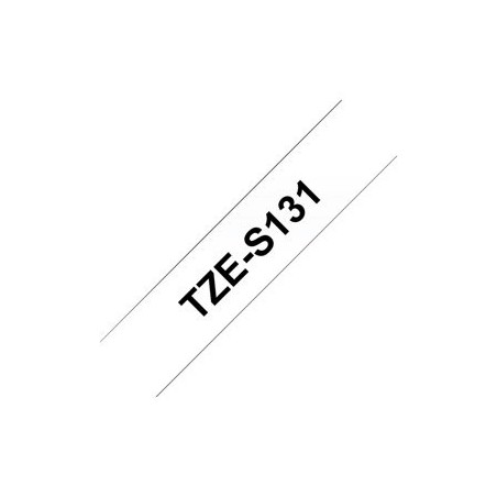 BROTHER TZES131 Taśma Brother 12mm BLACK ON CLEAR ADHESIVE TAPE BROTHER TZES131 Taśma Brother 12mm BLACK ON CLEAR ADHESIVE TAPE
