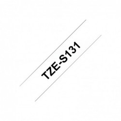BROTHER TZES131 Taśma Brother 12mm BLACK ON CLEAR ADHESIVE TAPE BROTHER TZES131 Taśma Brother 12mm BLACK ON CLEAR ADHESIVE TAPE