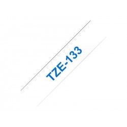 BROTHER TZE133 Taśma Brother 12mm BLUE ON CLEAR BROTHER TZE133 Taśma Brother 12mm BLUE ON CLEAR
