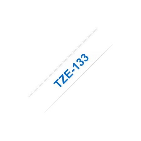 BROTHER TZE133 Taśma Brother 12mm BLUE ON CLEAR BROTHER TZE133 Taśma Brother 12mm BLUE ON CLEAR