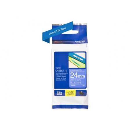 BROTHER TZE555 Taśma Brother 24mm WHITE ON BLUE BROTHER TZE555 Taśma Brother 24mm WHITE ON BLUE
