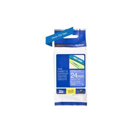 BROTHER TZE555 Taśma Brother 24mm WHITE ON BLUE BROTHER TZE555 Taśma Brother 24mm WHITE ON BLUE