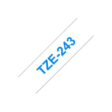 BROTHER TZE243 Taśma Brother 18mm BLUE ON WHITE BROTHER TZE243 Taśma Brother 18mm BLUE ON WHITE