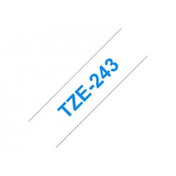 BROTHER TZE243 Taśma Brother 18mm BLUE ON WHITE BROTHER TZE243 Taśma Brother 18mm BLUE ON WHITE