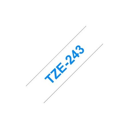 BROTHER TZE243 Taśma Brother 18mm BLUE ON WHITE BROTHER TZE243 Taśma Brother 18mm BLUE ON WHITE