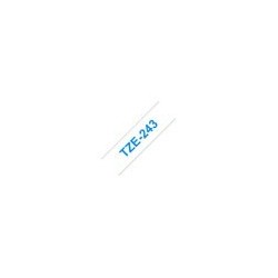 BROTHER TZE243 Taśma Brother 18mm BLUE ON WHITE BROTHER TZE243 Taśma Brother 18mm BLUE ON WHITE