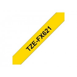 BROTHER TZEFX621 Taśma Brother 9mm BLACK ON YELLOW FLEXIBLE ID BROTHER TZEFX621 Taśma Brother 9mm BLACK ON YELLOW FLEXIBLE ID