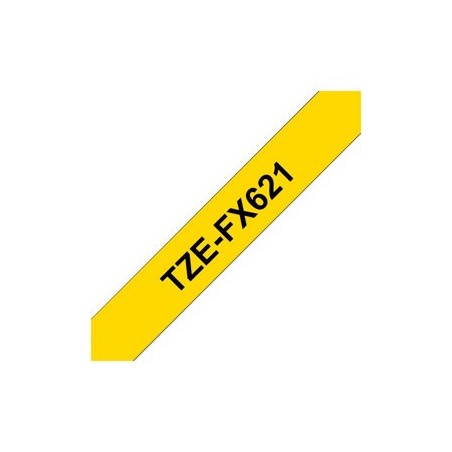 BROTHER TZEFX621 Taśma Brother 9mm BLACK ON YELLOW FLEXIBLE ID BROTHER TZEFX621 Taśma Brother 9mm BLACK ON YELLOW FLEXIBLE ID