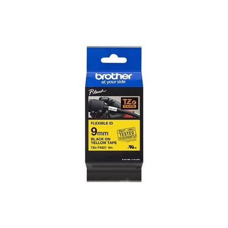 BROTHER TZEFX621 Taśma Brother 9mm BLACK ON YELLOW FLEXIBLE ID BROTHER TZEFX621 Taśma Brother 9mm BLACK ON YELLOW FLEXIBLE ID