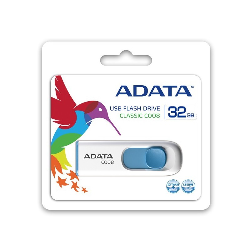 Pendrive  DashDrive Classic C008 32GB USB2.0 biało- niebieskie