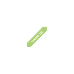 BROTHER TZEMQG35 Taśma Brother 12mm White / Lime Green matt (5M length) BROTHER TZEMQG35 Taśma Brother 12mm White / Lime Green matt (5M length)
