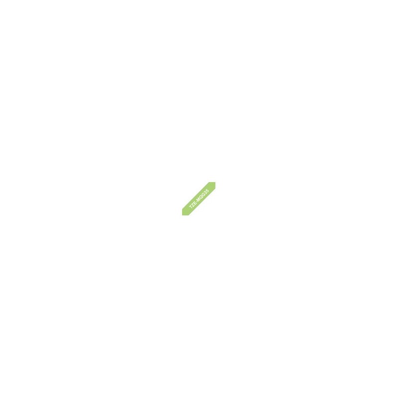 BROTHER TZEMQG35 Taśma Brother 12mm White / Lime Green matt (5M length)