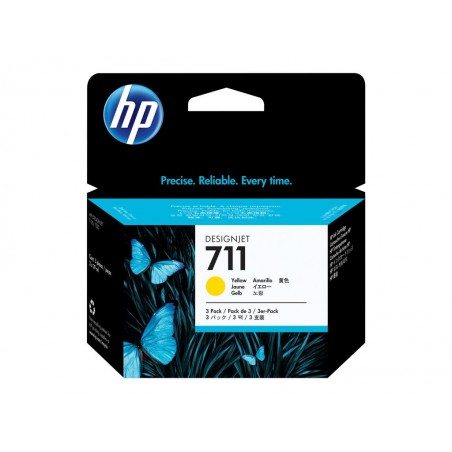 HP CZ136A Tusz HP 711 yellow 3x29ml HP CZ136A Tusz HP 711 yellow 3x29ml