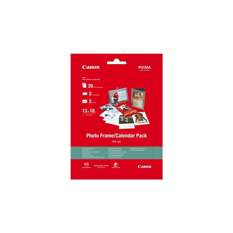 CANON 2xPhotoframe / Calender 2x white envelopes Canon Photo Paper Plus Glossy II (PP-201) 20 Sheet