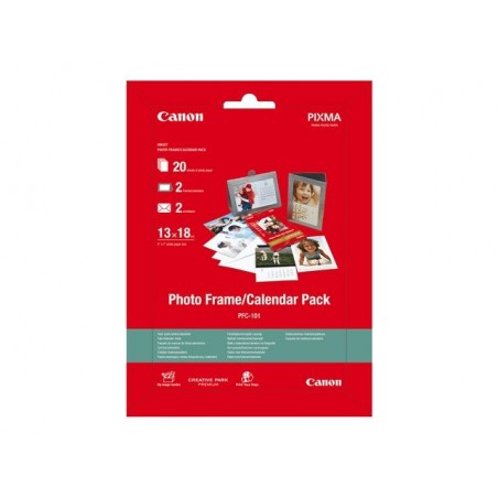 CANON 2xPhotoframe / Calender 2x white envelopes Canon Photo Paper Plus Glossy II (PP-201) 20 Sheet