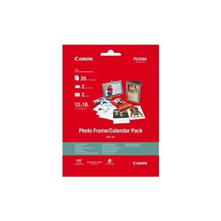 CANON 2xPhotoframe / Calender 2x white envelopes Canon Photo Paper Plus Glossy II (PP-201) 20 Sheet CANON 2xPhotoframe / Calender 2x white envelopes Canon Photo Paper Plus Glossy II (PP-201) 20 Sheet