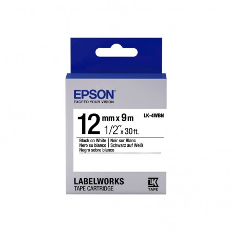 EPSON LK-4WBN Standard Noir/Blanc 12/9 EPSON LK-4WBN Standard Noir/Blanc 12/9