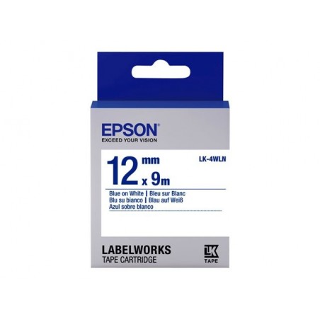 EPSON LK-4WLN Standard Bleu/Blanc 12/9 EPSON LK-4WLN Standard Bleu/Blanc 12/9
