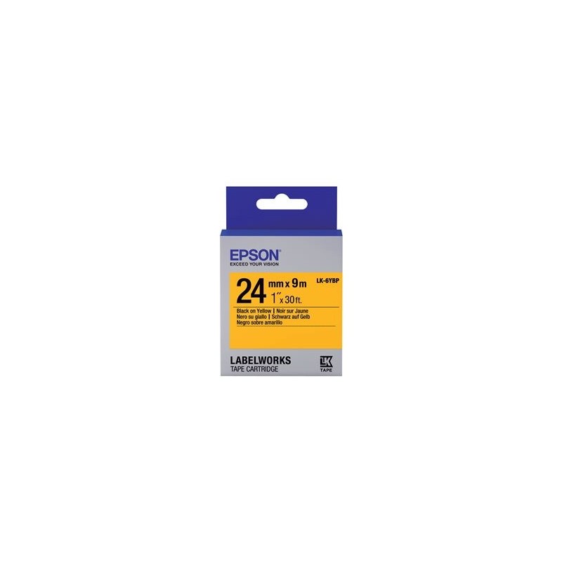 EPSON LK-6YBP Couleur pastel Noir/Jaune