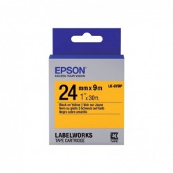 EPSON LK-6YBP Couleur pastel Noir/Jaune EPSON LK-6YBP Couleur pastel Noir/Jaune