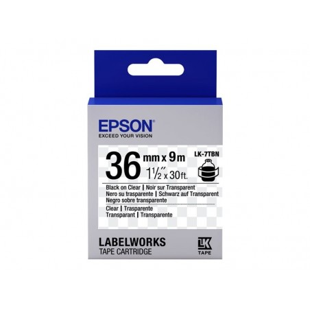 EPSON LK-7TBN Transparent Noir/Transpare EPSON LK-7TBN Transparent Noir/Transpare