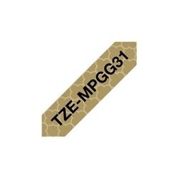 BROTHER TZEMPGG31 Taśma Brother 12mm Gold geometric pattern tape