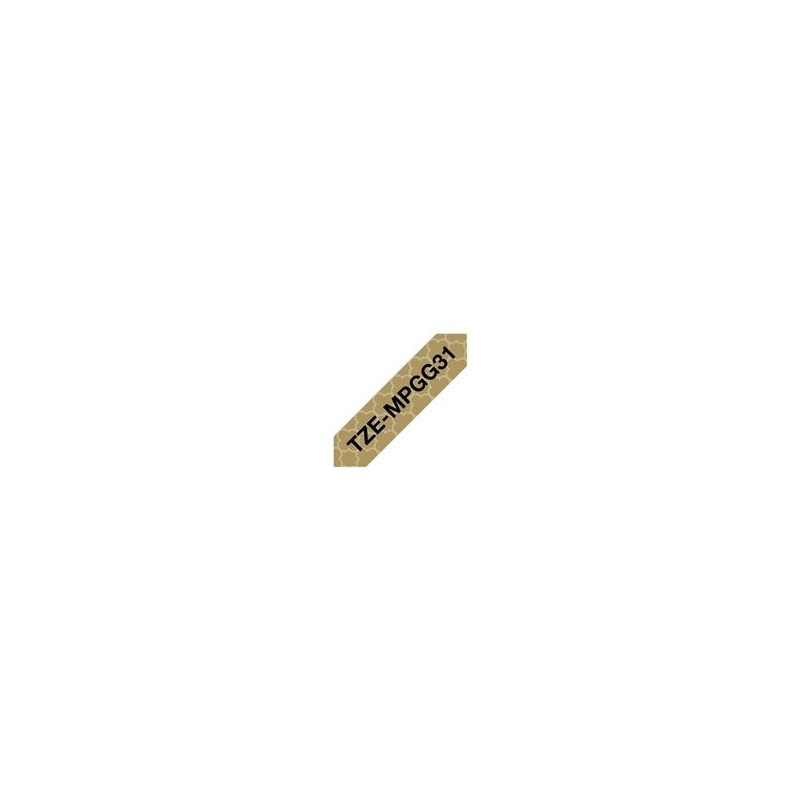 BROTHER TZEMPGG31 Taśma Brother 12mm Gold geometric pattern tape
